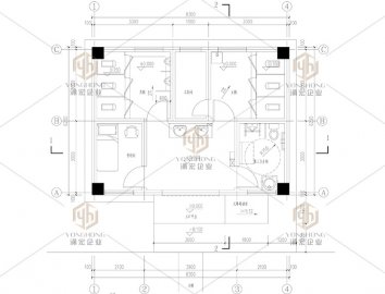 晉安組合式移動廁所平面圖紙