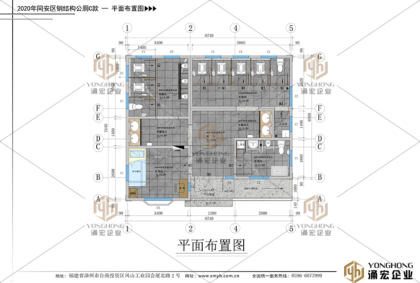 鋼結(jié)構(gòu)公廁平面圖